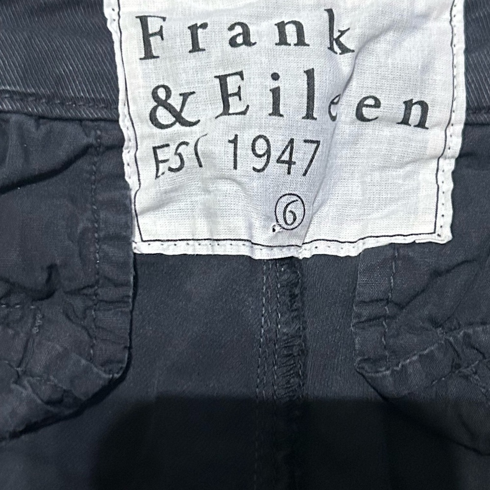 Frank & Eileen WICKLOW Washed Black, Italian Performance Twill Size 6 - Picture 4 of 4